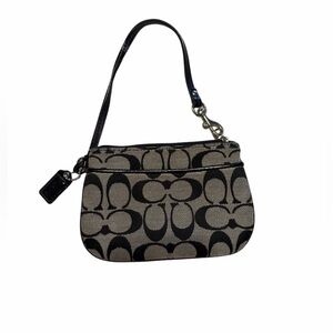 Coach signature monogram wristlet
